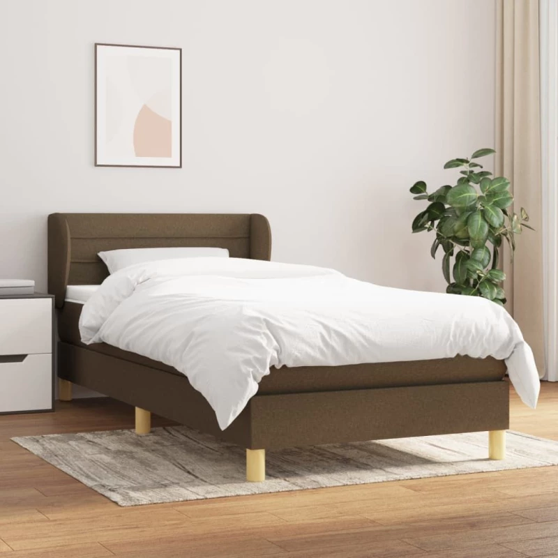 ΚΡΕΒΑΤΙ BOXSPRING ΜΕ ΣΤΡΩΜΑ ΣΚΟΥΡΟ ΚΑΦΕ 90X200 ΕΚ. ΥΦΑΣΜΑΤΙΝΟ 3126856