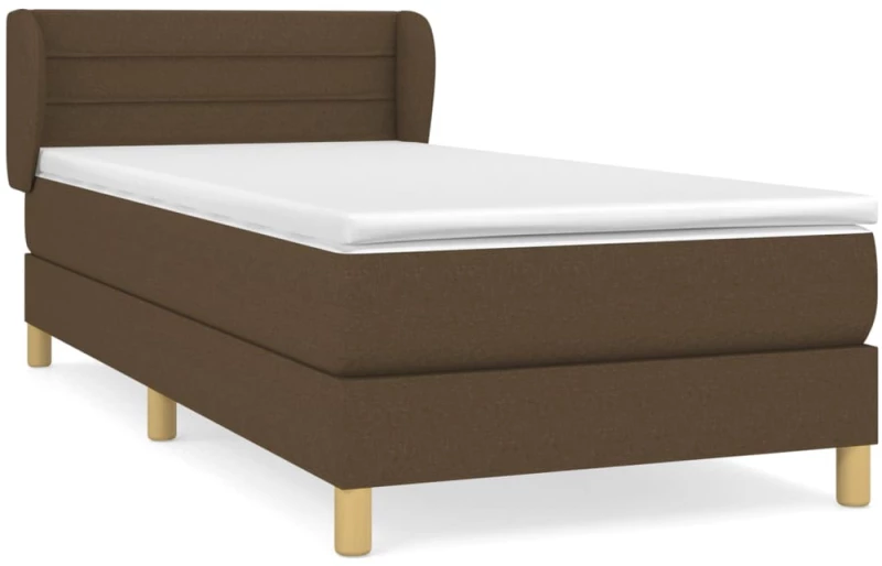 ΚΡΕΒΑΤΙ BOXSPRING ΜΕ ΣΤΡΩΜΑ ΣΚΟΥΡΟ ΚΑΦΕ 90X200 ΕΚ. ΥΦΑΣΜΑΤΙΝΟ 3126856