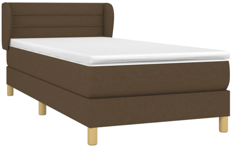 ΚΡΕΒΑΤΙ BOXSPRING ΜΕ ΣΤΡΩΜΑ ΣΚΟΥΡΟ ΚΑΦΕ 90X200 ΕΚ. ΥΦΑΣΜΑΤΙΝΟ 3126856
