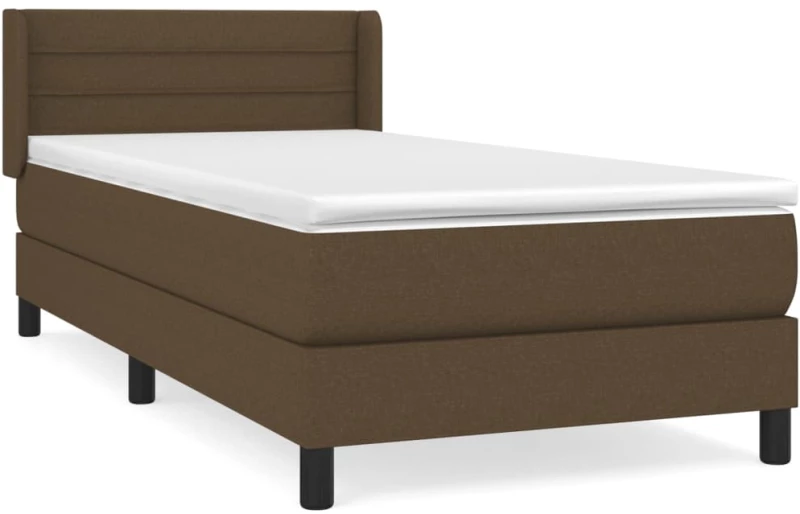 ΚΡΕΒΑΤΙ BOXSPRING ΜΕ ΣΤΡΩΜΑ ΣΚΟΥΡΟ ΚΑΦΕ 90X200 ΕΚ. ΥΦΑΣΜΑΤΙΝΟ 3129764