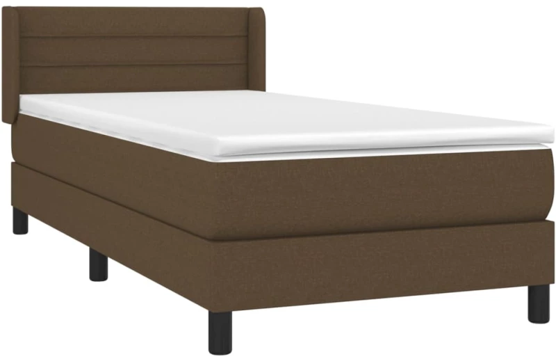 ΚΡΕΒΑΤΙ BOXSPRING ΜΕ ΣΤΡΩΜΑ ΣΚΟΥΡΟ ΚΑΦΕ 90X200 ΕΚ. ΥΦΑΣΜΑΤΙΝΟ 3129764