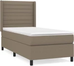 ΚΡΕΒΑΤΙ BOXSPRING ΜΕ ΣΤΡΩΜΑ TAUPE 100 X 200 ΕΚ. ΥΦΑΣΜΑΤΙΝΟ 3131493