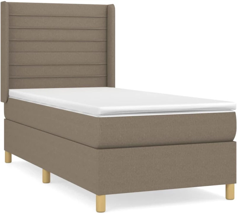ΚΡΕΒΑΤΙ BOXSPRING ΜΕ ΣΤΡΩΜΑ TAUPE 100 X 200 ΕΚ. ΥΦΑΣΜΑΤΙΝΟ 3132053