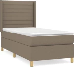 ΚΡΕΒΑΤΙ BOXSPRING ΜΕ ΣΤΡΩΜΑ TAUPE 100 X 200 ΕΚ. ΥΦΑΣΜΑΤΙΝΟ 3132053