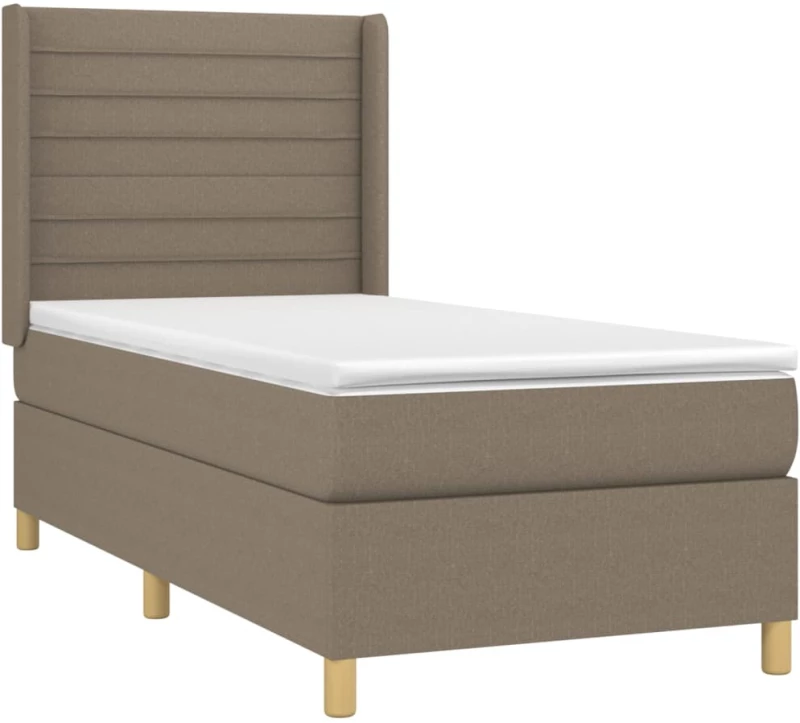ΚΡΕΒΑΤΙ BOXSPRING ΜΕ ΣΤΡΩΜΑ TAUPE 100 X 200 ΕΚ. ΥΦΑΣΜΑΤΙΝΟ 3132053