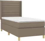 ΚΡΕΒΑΤΙ BOXSPRING ΜΕ ΣΤΡΩΜΑ TAUPE 100 X 200 ΕΚ. ΥΦΑΣΜΑΤΙΝΟ 3132053