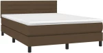 ΚΡΕΒΑΤΙ BOXSPRING ΜΕ ΣΤΡΩΜΑ & LED ΣΚ.ΚΑΦΕ 140X190 ΕΚ ΥΦΑΣΜΑΤΙΝΟ 3133232