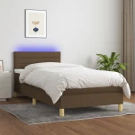 ΚΡΕΒΑΤΙ BOXSPRING ΜΕ ΣΤΡΩΜΑ & LED ΣΚ.ΚΑΦΕ 90X200 ΕΚ. ΥΦΑΣΜΑΤΙΝΟ 3133768