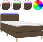 ΚΡΕΒΑΤΙ BOXSPRING ΜΕ ΣΤΡΩΜΑ & LED ΣΚ.ΚΑΦΕ 90X200 ΕΚ. ΥΦΑΣΜΑΤΙΝΟ 3133768