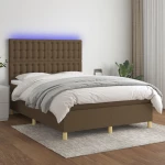 ΚΡΕΒΑΤΙ BOXSPRING ΜΕ ΣΤΡΩΜΑ & LED ΣΚ.ΚΑΦΕ 140X200 ΕΚ ΥΦΑΣΜΑΤΙΝΟ 3135760