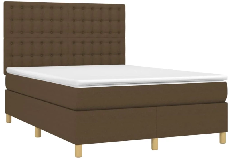 ΚΡΕΒΑΤΙ BOXSPRING ΜΕ ΣΤΡΩΜΑ & LED ΣΚ.ΚΑΦΕ 140X200 ΕΚ ΥΦΑΣΜΑΤΙΝΟ 3135760