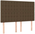 ΚΡΕΒΑΤΙ BOXSPRING ΜΕ ΣΤΡΩΜΑ ΣΚΟΥΡΟ ΚΑΦΕ 140X200 ΕΚ ΥΦΑΣΜΑΤΙΝΟ 3136920