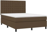 ΚΡΕΒΑΤΙ BOXSPRING ΜΕ ΣΤΡΩΜΑ ΣΚΟΥΡΟ ΚΑΦΕ 140X200 ΕΚ ΥΦΑΣΜΑΤΙΝΟ 3142100