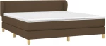 ΚΡΕΒΑΤΙ BOXSPRING ΜΕ ΣΤΡΩΜΑ ΣΚΟΥΡΟ ΚΑΦΕ 180X200 ΕΚ ΥΦΑΣΜΑΤΙΝΟ 3126664