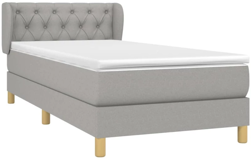 ΚΡΕΒΑΤΙ BOXSPRING ΜΕ ΣΤΡΩΜΑ ΑΝΟΙΧΤΟ ΓΚΡΙ 80X200 ΕΚ. ΥΦΑΣΜΑΤΙΝΟ 3126997