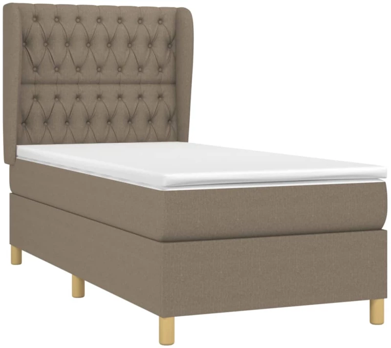 ΚΡΕΒΑΤΙ BOXSPRING ΜΕ ΣΤΡΩΜΑ TAUPE 100 X 200 ΕΚ. ΥΦΑΣΜΑΤΙΝΟ 3128745