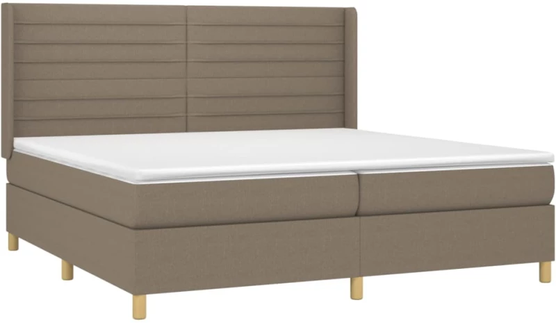 ΚΡΕΒΑΤΙ BOXSPRING ΜΕ ΣΤΡΩΜΑ & LED TAUPE 200X200 ΕΚ. ΥΦΑΣΜΑΤΙΝΟ 3138985