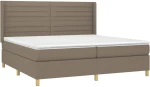 ΚΡΕΒΑΤΙ BOXSPRING ΜΕ ΣΤΡΩΜΑ & LED TAUPE 200X200 ΕΚ. ΥΦΑΣΜΑΤΙΝΟ 3138985