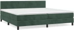 ΚΡΕΒΑΤΙ BOXSPRING ΜΕ ΣΤΡΩΜΑ ΣΚΟΥΡΟ ΠΡΑΣΙΝΟ 200X200ΕΚ. ΒΕΛΟΥΔΙΝΟ 3141206