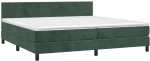 ΚΡΕΒΑΤΙ BOXSPRING ΜΕ ΣΤΡΩΜΑ ΣΚΟΥΡΟ ΠΡΑΣΙΝΟ 200X200ΕΚ. ΒΕΛΟΥΔΙΝΟ 3141206