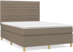 ΚΡΕΒΑΤΙ BOXSPRING ΜΕ ΣΤΡΩΜΑ TAUPE 140X200 ΕΚ. ΥΦΑΣΜΑΤΙΝΟ 3142421