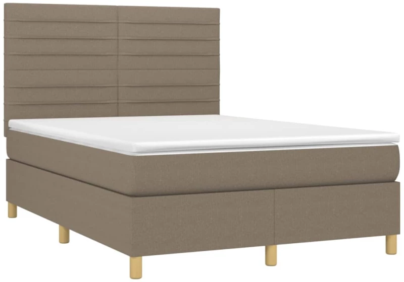 ΚΡΕΒΑΤΙ BOXSPRING ΜΕ ΣΤΡΩΜΑ TAUPE 140X200 ΕΚ. ΥΦΑΣΜΑΤΙΝΟ 3142421