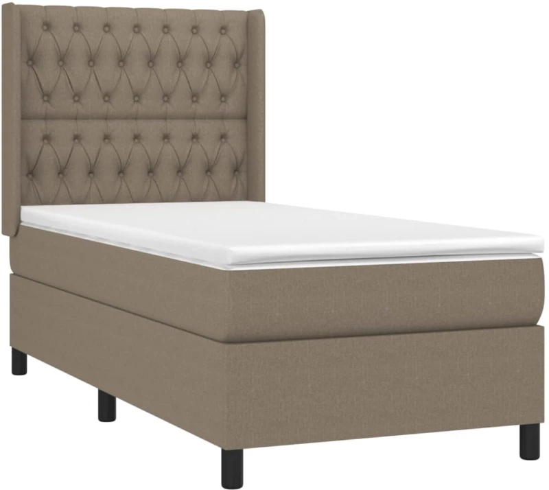 ΚΡΕΒΑΤΙ BOXSPRING ΜΕ ΣΤΡΩΜΑ & LED TAUPE 100X200 ΕΚ. ΥΦΑΣΜΑΤΙΝΟ 3138537
