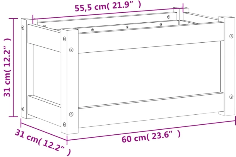 ΖΑΡΝΤΙΝΙΕΡΑ 60 X 31 X 31 ΕΚ. ΕΜΠΟΤ. ΞΥΛΟ ΠΕΥΚΟΥ 837447