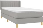ΚΡΕΒΑΤΙ BOXSPRING ΜΕ ΣΤΡΩΜΑ ΑΝΟΙΧΤΟ ΓΚΡΙ 100X200 ΕΚ. ΥΦΑΣΜΑΤΙΝΟ 3130409