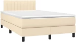 ΚΡΕΒΑΤΙ BOXSPRING ΜΕ ΣΤΡΩΜΑ & LED ΚΡΕΜ 120X200 ΕΚ. ΥΦΑΣΜΑΤΙΝΟ 3133306