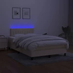 ΚΡΕΒΑΤΙ BOXSPRING ΜΕ ΣΤΡΩΜΑ & LED ΚΡΕΜ 120X200 ΕΚ. ΥΦΑΣΜΑΤΙΝΟ 3133306
