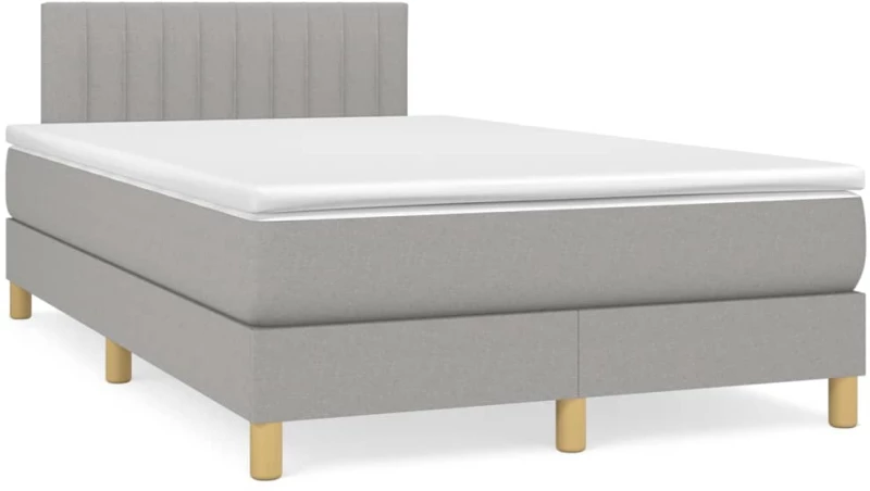 ΚΡΕΒΑΤΙ BOXSPRING ΜΕ ΣΤΡΩΜΑ ΑΝΟΙΧΤΟ ΓΚΡΙ 120X200 ΕΚ. ΥΦΑΣΜΑΤΙΝΟ 3140761