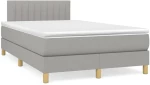 ΚΡΕΒΑΤΙ BOXSPRING ΜΕ ΣΤΡΩΜΑ ΑΝΟΙΧΤΟ ΓΚΡΙ 120X200 ΕΚ. ΥΦΑΣΜΑΤΙΝΟ 3140761