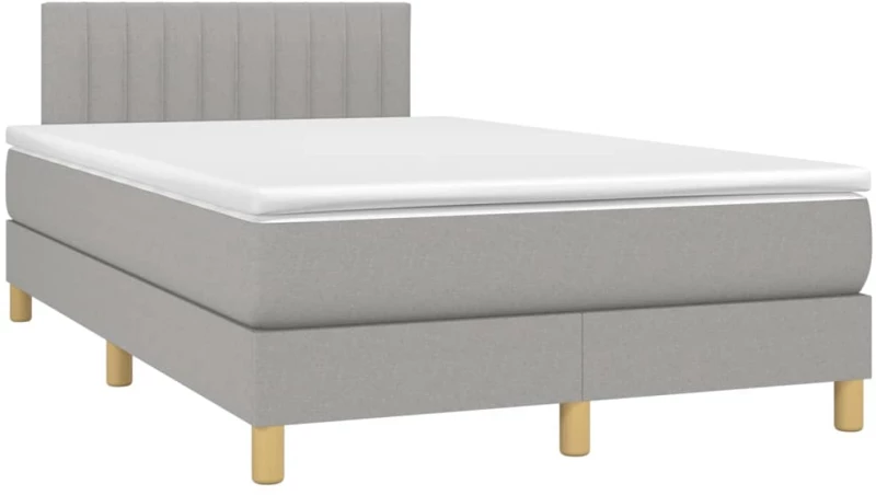 ΚΡΕΒΑΤΙ BOXSPRING ΜΕ ΣΤΡΩΜΑ ΑΝΟΙΧΤΟ ΓΚΡΙ 120X200 ΕΚ. ΥΦΑΣΜΑΤΙΝΟ 3140761