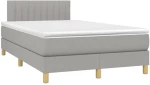 ΚΡΕΒΑΤΙ BOXSPRING ΜΕ ΣΤΡΩΜΑ ΑΝΟΙΧΤΟ ΓΚΡΙ 120X200 ΕΚ. ΥΦΑΣΜΑΤΙΝΟ 3140761