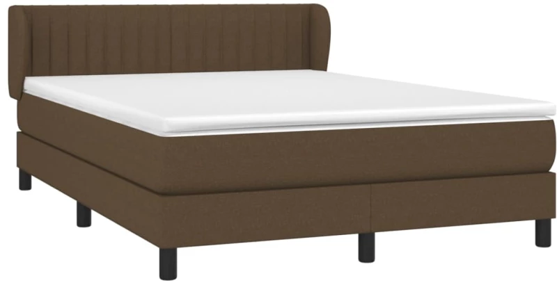 ΚΡΕΒΑΤΙ BOXSPRING ΜΕ ΣΤΡΩΜΑ ΣΚΟΥΡΟ ΚΑΦΕ 140X190 ΕΚ. ΥΦΑΣΜΑΤΙΝΟ 3126400