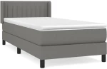 ΚΡΕΒΑΤΙ BOXSPRING ΜΕ ΣΤΡΩΜΑ ΣΚΟΥΡΟ ΓΚΡΙ 90X190 ΕΚ. ΥΦΑΣΜΑΤΙΝΟ 3129834