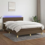 ΚΡΕΒΑΤΙ BOXSPRING ΜΕ ΣΤΡΩΜΑ & LED ΣΚ.ΚΑΦΕ 140X200 ΕΚ ΥΦΑΣΜΑΤΙΝΟ 3133880