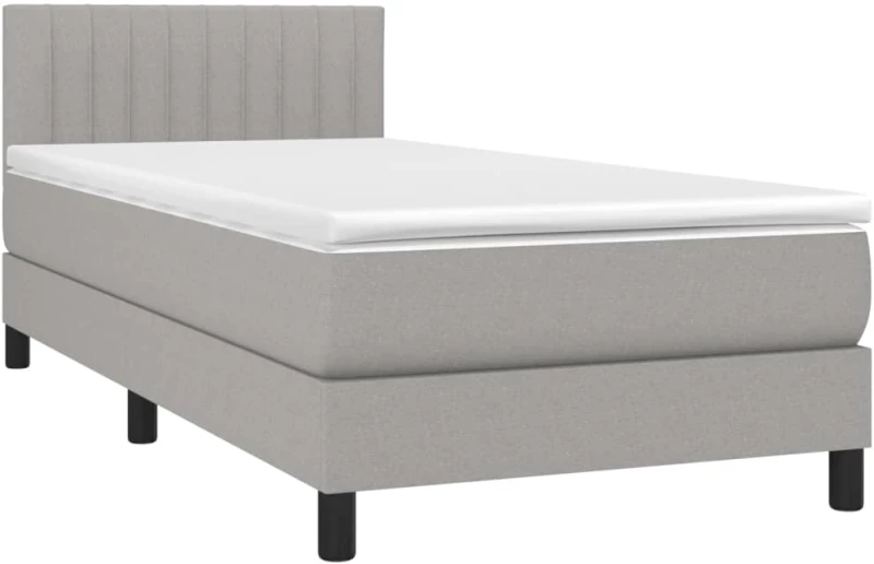 ΚΡΕΒΑΤΙ BOXSPRING ΜΕ ΣΤΡΩΜΑ & LED ΑΝ.ΓΚΡΙ 80X200 ΕΚ. ΥΦΑΣΜΑΤΙΝΟ 3133269