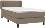ΚΡΕΒΑΤΙ BOXSPRING ΜΕ ΣΤΡΩΜΑ TAUPE 100 X 200 ΕΚ. ΥΦΑΣΜΑΤΙΝΟ 3126385