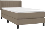 ΚΡΕΒΑΤΙ BOXSPRING ΜΕ ΣΤΡΩΜΑ TAUPE 100 X 200 ΕΚ. ΥΦΑΣΜΑΤΙΝΟ 3129853