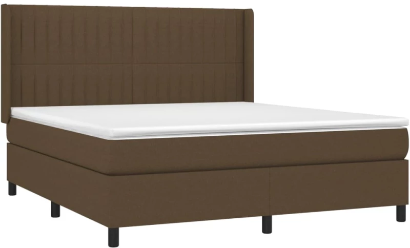 ΚΡΕΒΑΤΙ BOXSPRING ΜΕ ΣΤΡΩΜΑ & LED ΣΚ.ΚΑΦΕ 160X200ΕΚ. ΥΦΑΣΜΑΤΙΝΟ 3138488