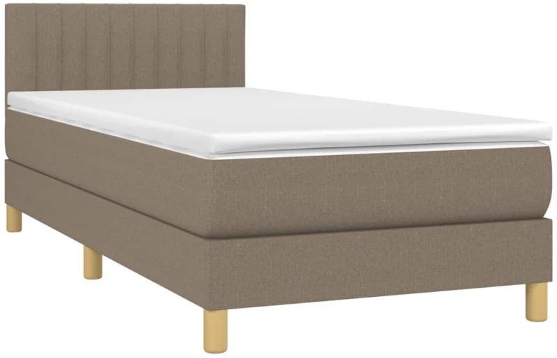 ΚΡΕΒΑΤΙ BOXSPRING ΜΕ ΣΤΡΩΜΑ TAUPE 100 X 200 ΕΚ. ΥΦΑΣΜΑΤΙΝΟ 3140757