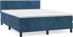 ΚΡΕΒΑΤΙ BOXSPRING ΜΕ ΣΤΡΩΜΑ ΣΚΟΥΡΟ ΜΠΛΕ 140X190 ΕΚ. ΒΕΛΟΥΔΙΝΟ 3141423