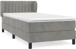 ΚΡΕΒΑΤΙ BOXSPRING ΜΕ ΣΤΡΩΜΑ ΑΝΟΙΧΤΟ ΓΚΡΙ 90X190 ΕΚ. ΒΕΛΟΥΔΙΝΟ 3127583