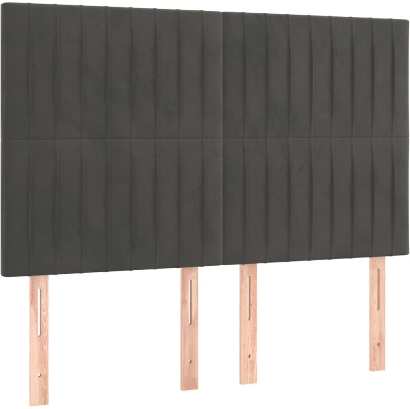 ΚΡΕΒΑΤΙ BOXSPRING ΜΕ ΣΤΡΩΜΑ ΣΚΟΥΡΟ ΓΚΡΙ 140X190 ΕΚ. ΒΕΛΟΥΔΙΝΟ 3132796
