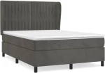 ΚΡΕΒΑΤΙ BOXSPRING ΜΕ ΣΤΡΩΜΑ ΣΚΟΥΡΟ ΓΚΡΙ 140X190 ΕΚ. ΒΕΛΟΥΔΙΝΟ 3129328