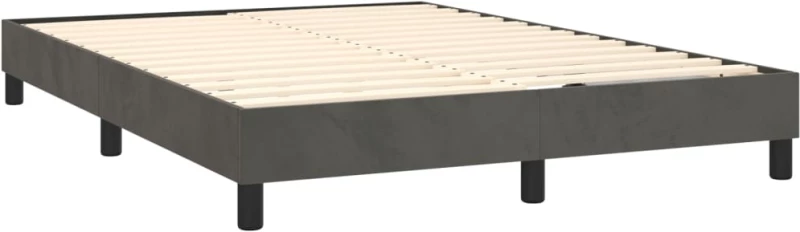 ΚΡΕΒΑΤΙ BOXSPRING ΜΕ ΣΤΡΩΜΑ & LED ΣΚ. ΓΚΡΙ 140X200ΕΚ. ΒΕΛΟΥΔΙΝΟ 3134526