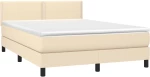 ΚΡΕΒΑΤΙ BOXSPRING ΜΕ ΣΤΡΩΜΑ & LED ΚΡΕΜ 140X200 ΕΚ. ΥΦΑΣΜΑΤΙΝΟ 3133082