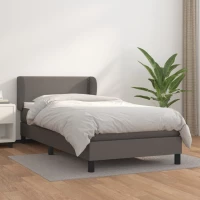 ΚΡΕΒΑΤΙ BOXSPRING ΜΕ ΣΤΡΩΜΑ ΓΚΡΙ 80 X 200 ΕΚ. ΣΥΝΘΕΤΙΚΟ ΔΕΡΜΑ 3127221
